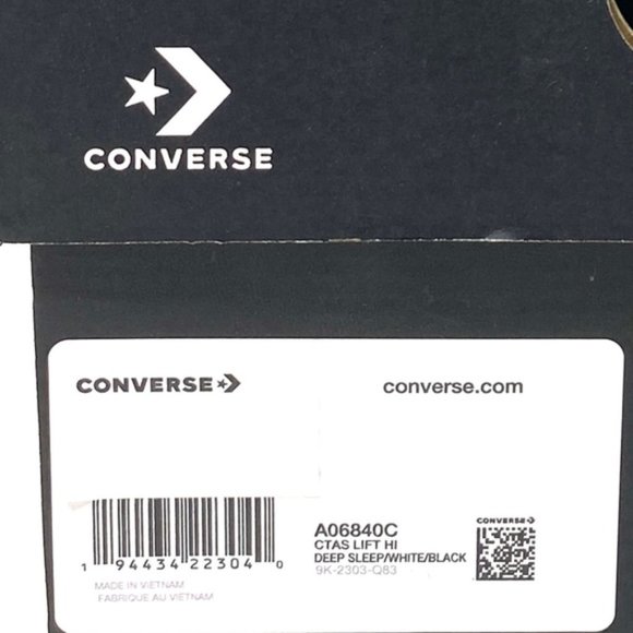 Converse Chuck Taylor Lift Platform High Shoes Skate Canvas Blue Women's A06840C - Picture 10 of 10